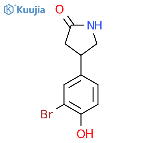 4-(3-bromo-4-hydroxyphenyl)pyrrolidin-2-one structure