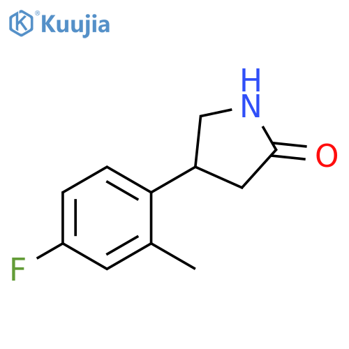 4-(4-fluoro-2-methylphenyl)pyrrolidin-2-one structure
