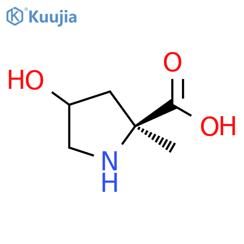 4-hydroxy-2-methylpyrrolidine-2-carboxylic acid structure