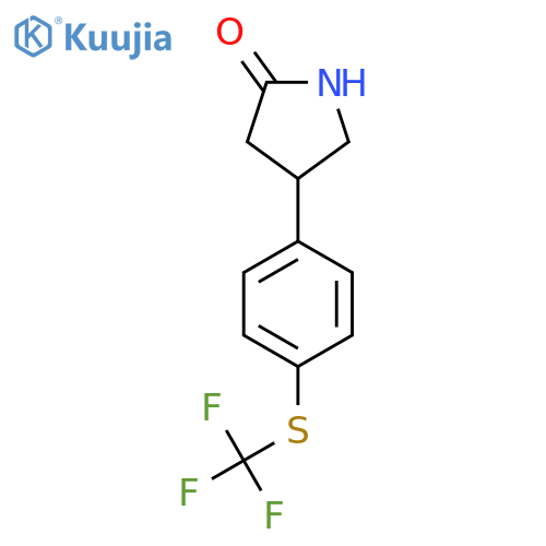 4-{4-(trifluoromethyl)sulfanylphenyl}pyrrolidin-2-one structure