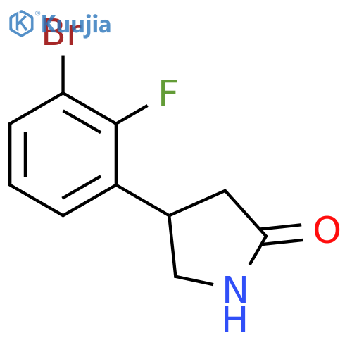 4-(3-bromo-2-fluorophenyl)pyrrolidin-2-one structure