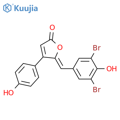 2(5H)-Furanone,5-[(3,5-dibromo-4-hydroxyphenyl)methylene]-4-(4-hydroxyphenyl)-, (5Z)- structure