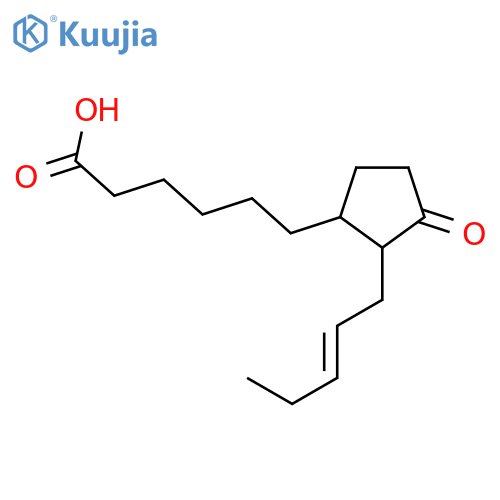 6-{(1R,2R)-3-oxo-2-[(2Z)-pent-2-en-1-yl]cyclopentyl}hexanoic acid structure
