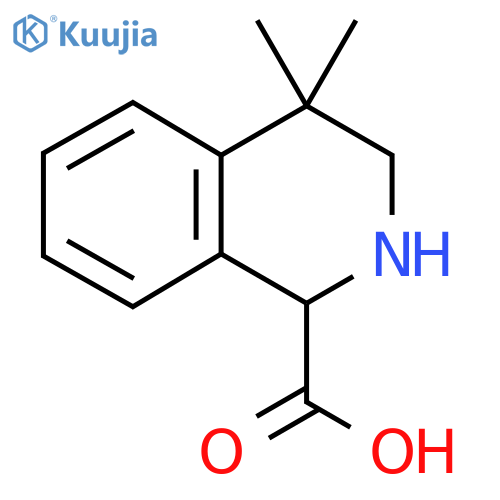 4,4-Dimethyl-1,2,3,4-tetrahydroisoquinoline-1-carboxylic acid structure