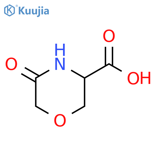 3-Morpholinecarboxylic acid, 5-oxo- structure