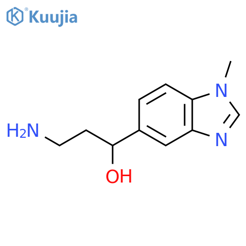 3-amino-1-(1-methyl-1H-1,3-benzodiazol-5-yl)propan-1-ol structure