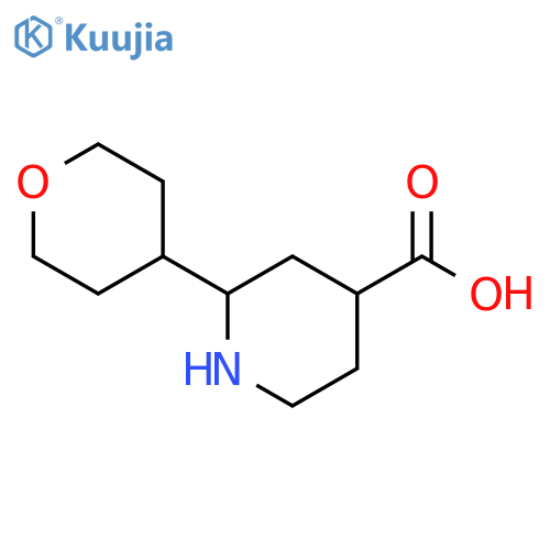 2-(oxan-4-yl)piperidine-4-carboxylic acid structure