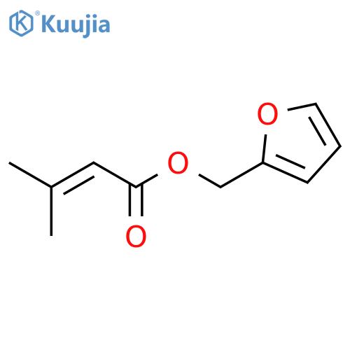 2-Butenoic acid, 3-methyl-, 2-furanylmethyl ester structure