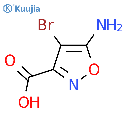 5-Amino-4-bromo-1,2-oxazole-3-carboxylic acid structure