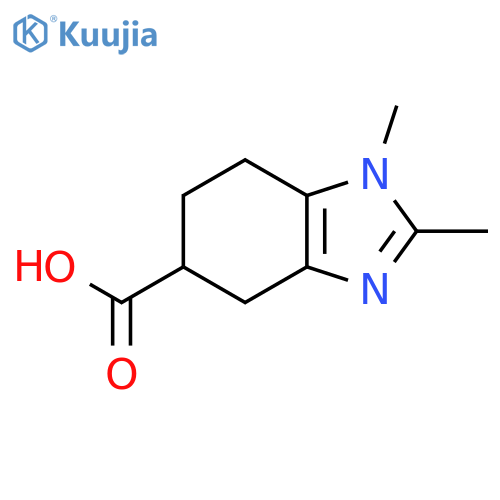 1,2-dimethyl-4,5,6,7-tetrahydro-1H-1,3-benzodiazole-5-carboxylic acid structure
