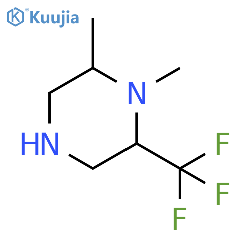 1,2-dimethyl-6-(trifluoromethyl)piperazine structure