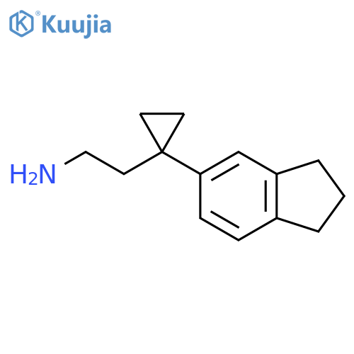 2-1-(2,3-dihydro-1H-inden-5-yl)cyclopropylethan-1-amine structure