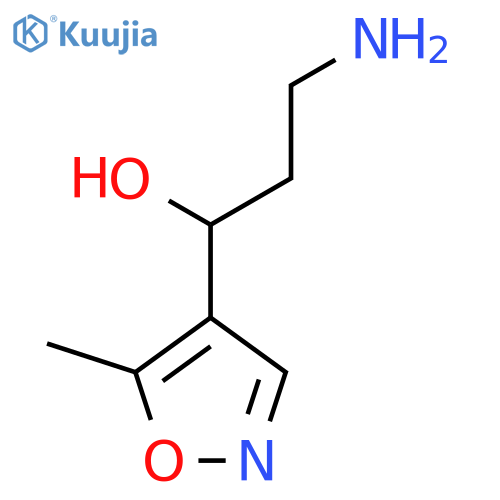 3-amino-1-(5-methyl-1,2-oxazol-4-yl)propan-1-ol structure