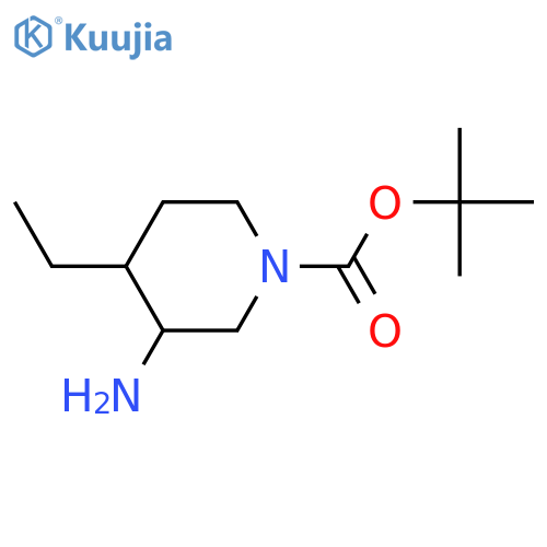 tert-butyl 3-amino-4-ethylpiperidine-1-carboxylate structure