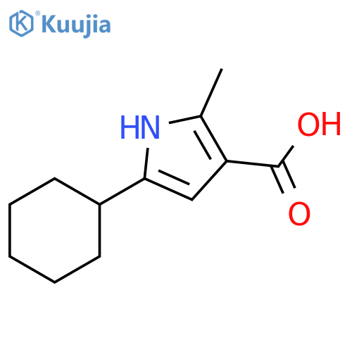 5-cyclohexyl-2-methyl-1H-pyrrole-3-carboxylic acid structure