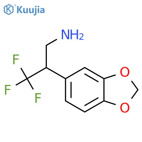 2-(1,3-dioxaindan-5-yl)-3,3,3-trifluoropropan-1-amine structure