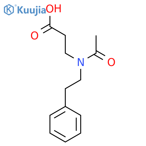 3-N-(2-phenylethyl)acetamidopropanoic acid structure
