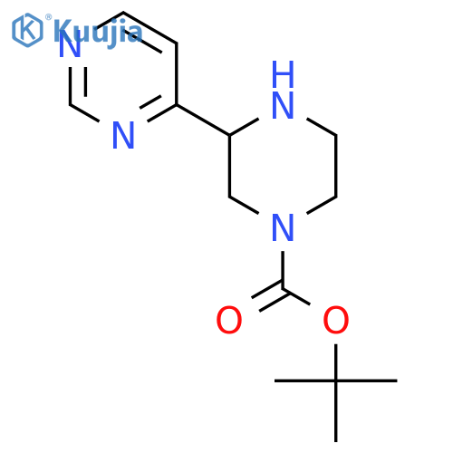 tert-butyl 3-(pyrimidin-4-yl)piperazine-1-carboxylate structure