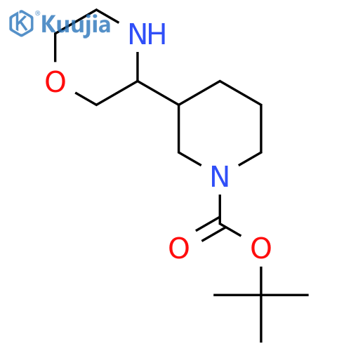 tert-butyl 3-(morpholin-3-yl)piperidine-1-carboxylate structure