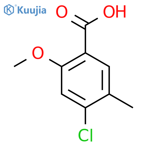 4-Chloro-2-methoxy-5-methylbenzoic acid structure