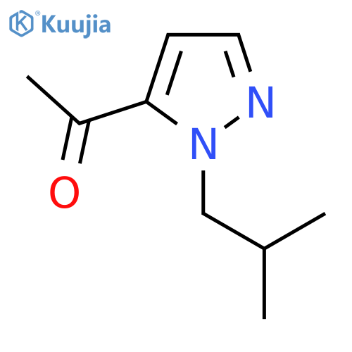1-1-(2-methylpropyl)-1H-pyrazol-5-ylethan-1-one structure