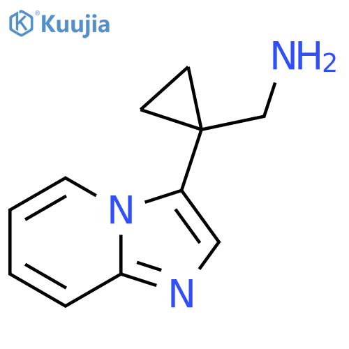 (1-{imidazo1,2-apyridin-3-yl}cyclopropyl)methanamine structure