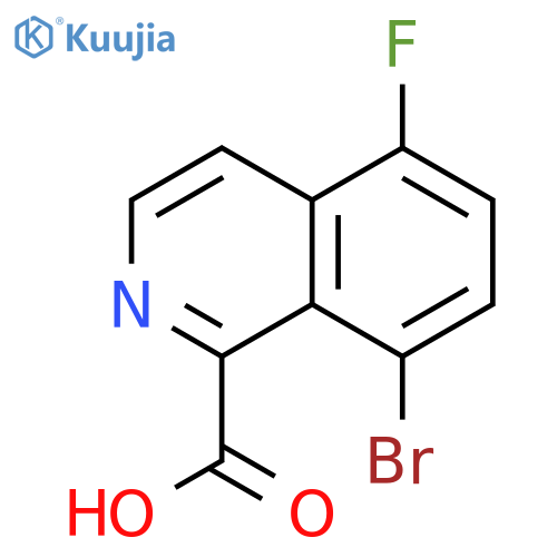 8-bromo-5-fluoroisoquinoline-1-carboxylic acid structure
