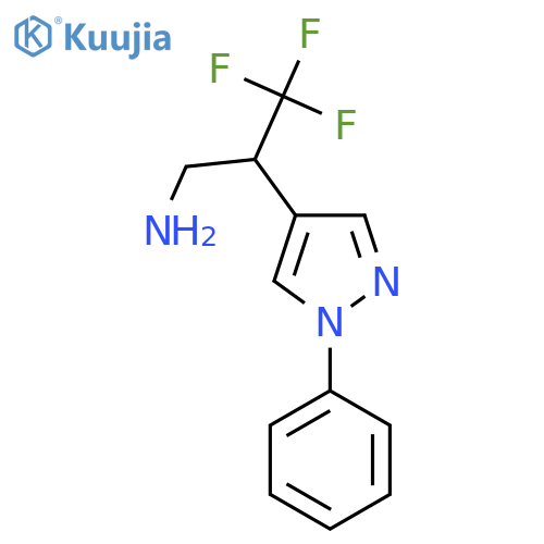 3,3,3-trifluoro-2-(1-phenyl-1H-pyrazol-4-yl)propan-1-amine structure