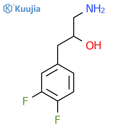 1-amino-3-(3,4-difluorophenyl)propan-2-ol structure