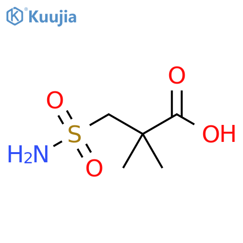 2,2-dimethyl-3-sulfamoylpropanoic acid structure