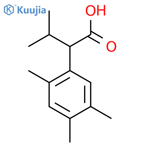 3-methyl-2-(2,4,5-trimethylphenyl)butanoic acid structure