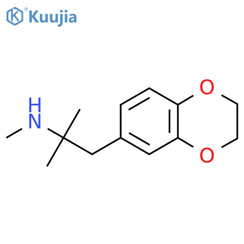 1-(2,3-dihydro-1,4-benzodioxin-6-yl)-2-methylpropan-2-yl(methyl)amine structure