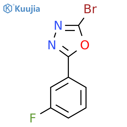 2-Bromo-5-(3-fluorophenyl)-1,3,4-oxadiazole structure