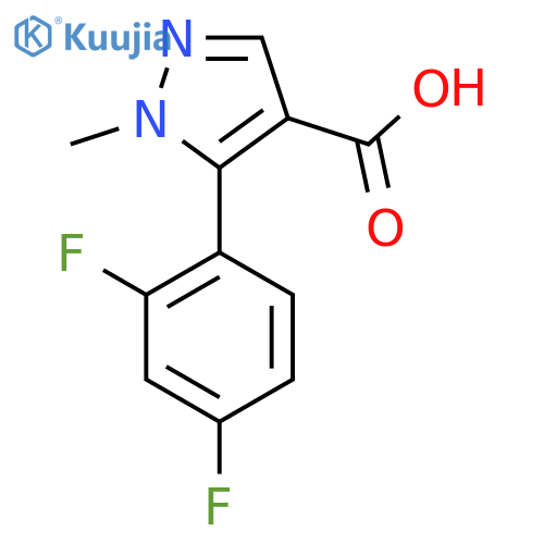 5-(2,4-difluorophenyl)-1-methyl-1H-pyrazole-4-carboxylic acid structure