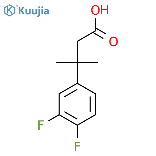 3-(3,4-difluorophenyl)-3-methylbutanoic acid structure
