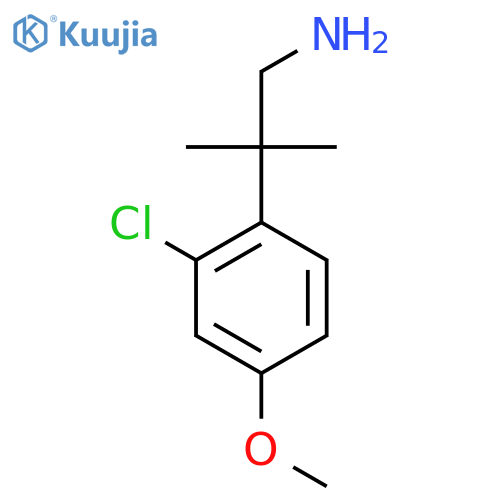 2-(2-chloro-4-methoxyphenyl)-2-methylpropan-1-amine structure