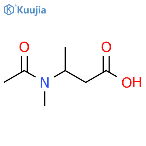 3-(N-methylacetamido)butanoic acid structure
