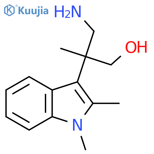 3-amino-2-(1,2-dimethyl-1H-indol-3-yl)-2-methylpropan-1-ol structure