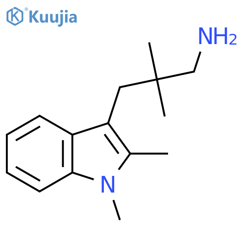 3-(1,2-dimethyl-1H-indol-3-yl)-2,2-dimethylpropan-1-amine structure