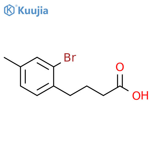 Benzenebutanoic acid, 2-bromo-4-methyl- structure
