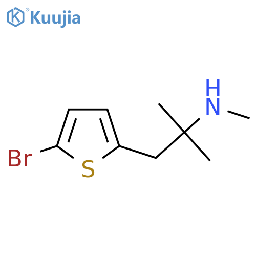1-(5-bromothiophen-2-yl)-2-methylpropan-2-yl(methyl)amine structure