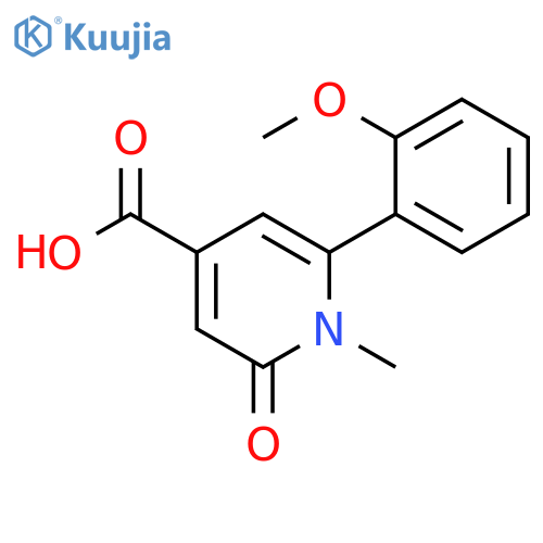 6-(2-Methoxy-phenyl)-1-methyl-2-oxo-1,2-dihydro-pyridine-4-carboxylic acid structure