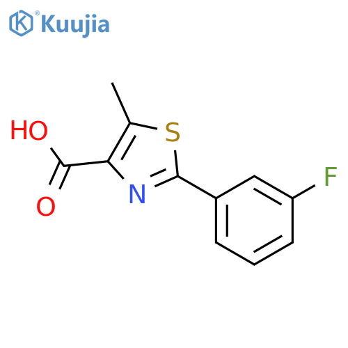 2-(3-Fluorophenyl)-5-methylthiazole-4-carboxylic acid structure