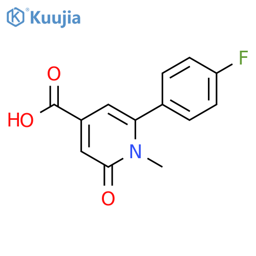 6-(4-Fluoro-phenyl)-1-methyl-2-oxo-1,2-dihydro-pyridine-4-carboxylic acid structure