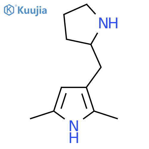 2,5-dimethyl-3-(pyrrolidin-2-yl)methyl-1H-pyrrole structure
