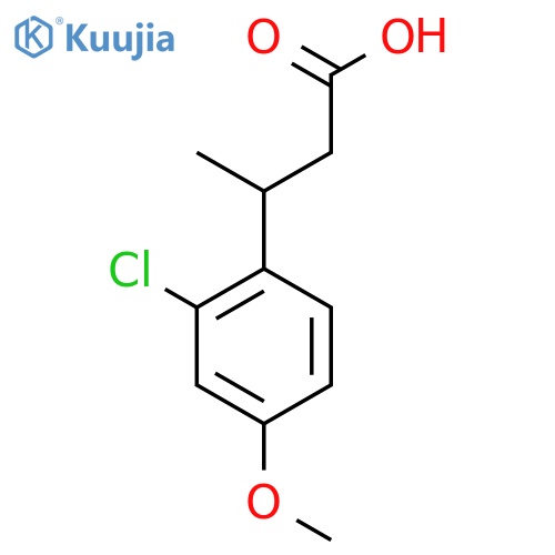3-(2-chloro-4-methoxyphenyl)butanoic acid structure