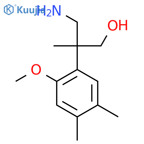 3-amino-2-(2-methoxy-4,5-dimethylphenyl)-2-methylpropan-1-ol structure
