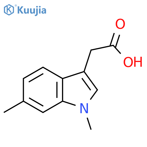 1,6-Dimethyl-1H-indole-3-acetic acid structure