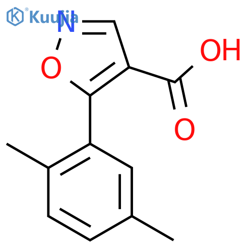 5-(2,5-dimethylphenyl)-1,2-oxazole-4-carboxylic acid structure