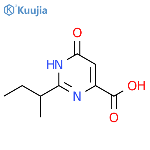 2-(sec-butyl)-6-hydroxypyrimidine-4-carboxylic acid structure